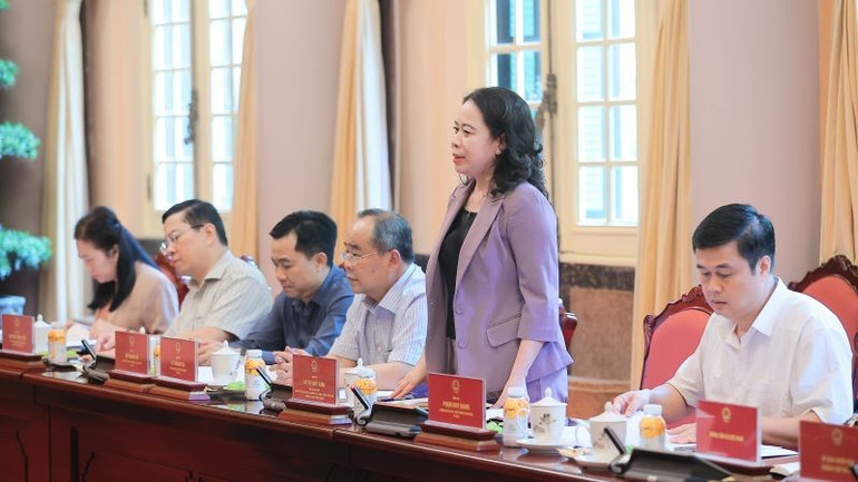 Phó Chủ tịch nước Võ Thị Ánh Xuân phát biểu tại phiên họp. a13i6580.jpg