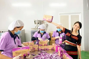 Doanh nghiệp chế biến nông sản Bh.nong của cô gái Võ Thị Minh Nga (Đà Nẵng) tạo việc làm ổn định cho 20 lao động nữ tại địa phương.