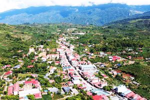 Trung tâm xã Chiềng Sơn, Sơn La. Ảnh: BÁO SƠN LA