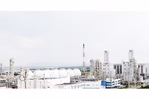 Kho ngầm chứa khí dầu mỏ hóa lỏng (LPG) do Tập đoàn Hyosung (Hàn Quốc) đầu tư tại Khu công nghiệp Cái Mép (TP Hồ Chí Minh). Ảnh: KHIẾU MINH