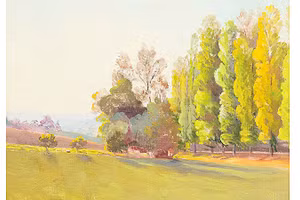 Tác phẩm “Hẻm cây bạch dương” của Vua Hàm Nghi. Ảnh: BTC cung cấp