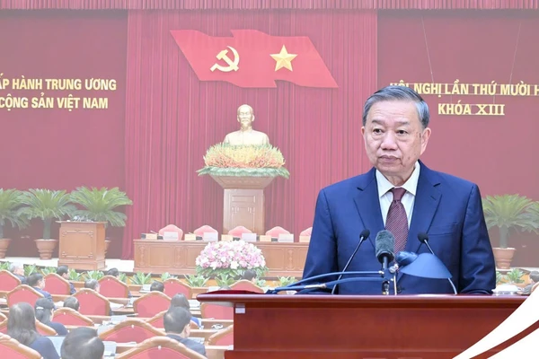 Tổng Bí thư Tô Lâm phát biểu bế mạc Hội nghị.