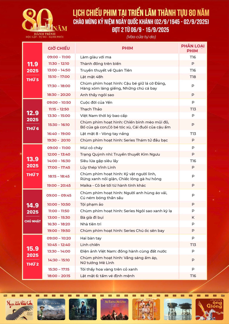 Lịch chiếu phim tại Triển lãm từ nay đến hết ngày 15/9. lich-chieu-phim.jpg
