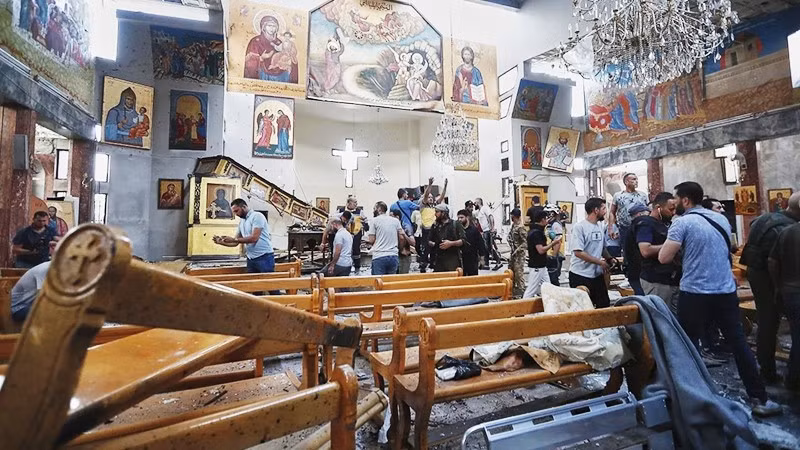 Hiện trường vụ tấn công khủng bố. Ảnh: AP