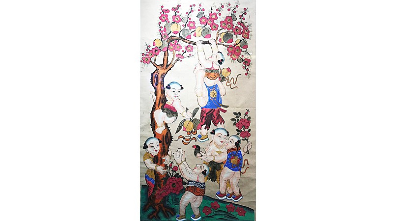 “Thất hiền”, tranh Hàng Trống, nghệ nhân Lê Đình Nghiên. 122.jpg