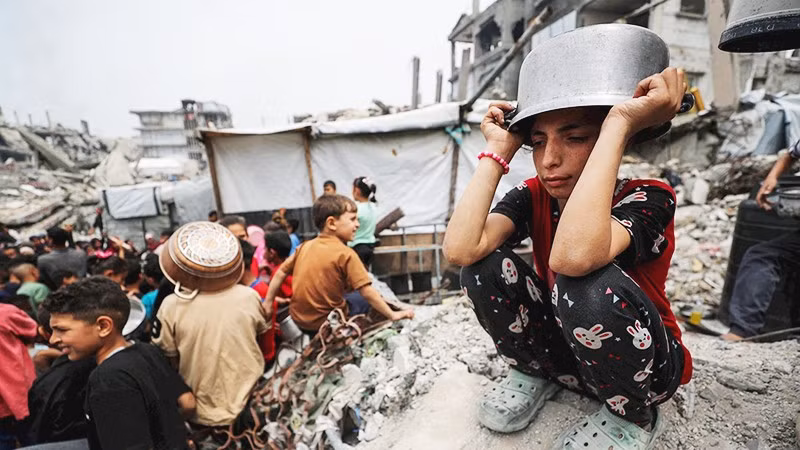 Tình cảnh khó khăn của trẻ em ở Gaza