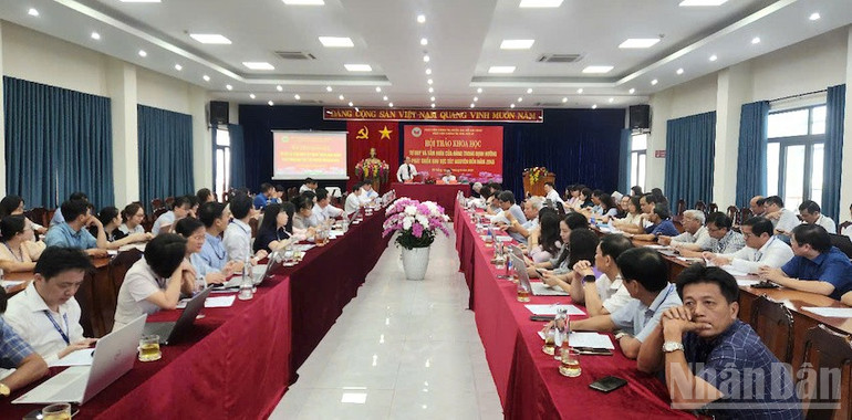 Quang cảnh tại Hội thảo. (Ảnh: ĐÌNH TĂNG) ndo_br_httayguyen4.jpg