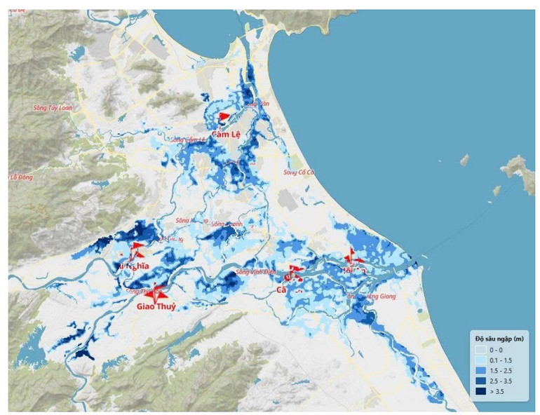 Bản đồ nguy cơ ngập lụt hạ lưu sông Vu Gia-Thu Bồn (thành phố Đà Nẵng). dangtoi.jpg