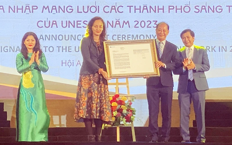 Hội An gia nhập Mạng lưới các Thành phố sáng tạo toàn cầu của UNESCO.