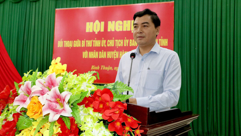 Đồng chí Nguyễn Hoài Anh, Bí thư Tỉnh ủy kết luận. Đồng chí Nguyễn Hoài Anh, Bí thư Tỉnh ủy kết luận.