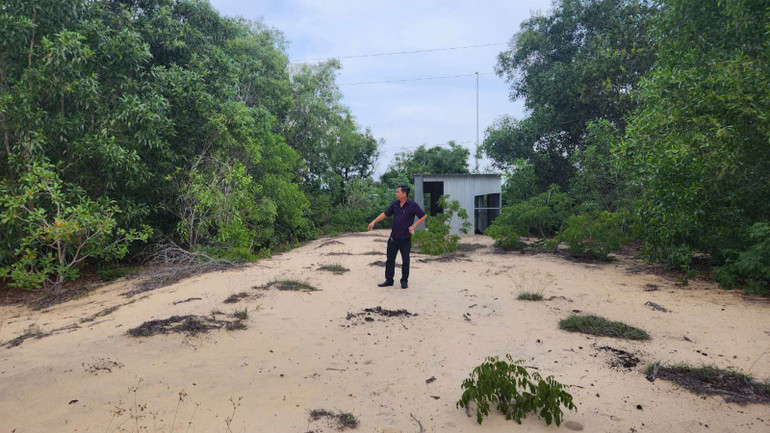 Ông Lê Văn Thành (địa chỉ khu phố Long Sơn, phường Mũi Né) khai hoang diện tích 10.063m2