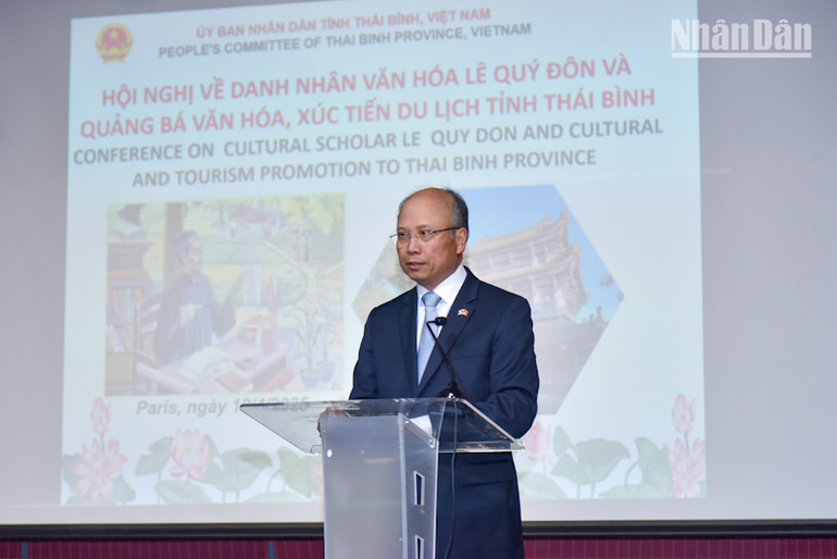 Đại sứ Đinh Toàn Thắng nhấn mạnh: Lê Quý Đôn có nhiều cống hiến to lớn cho nền tri thức Việt Nam. Đại sứ Đinh Toàn Thắng nhấn mạnh: Lê Quý Đôn có nhiều cống hiến to lớn cho nền tri thức Việt Nam.