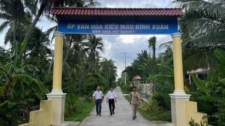 Ấp Bình Xuân được chọn xây dựng mô hình ấp thông minh của xã Châu Bình. (Ảnh: HOÀNG TRUNG)