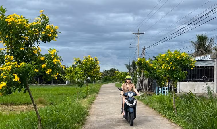 Xã An toàn khu Mỹ Hưng (huyện Thạnh Phú, tỉnh Bến Tre) hoàn thành chương trình xây dựng nông thôn mới. (Ảnh: HOÀNG TRUNG)