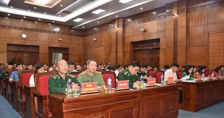 Đại biểu dự hội nghị Sơ kết Ngày Biên phòng toàn dân, do Ủy ban nhân dân tỉnh Điện Biên tổ chức.