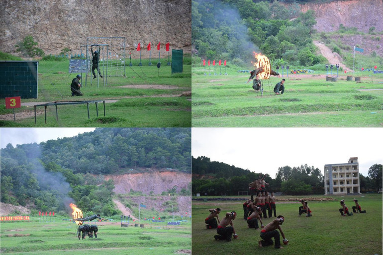 Một vài hoạt động biểu diễn của Lữ đoàn Đặc công 113 đón khách tham quan đơn vị.