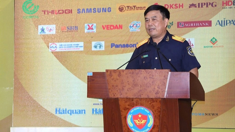 Tổng cục trưởng Tổng cục Hải quan Nguyễn Văn Thọ phát biểu tại diễn đàn.