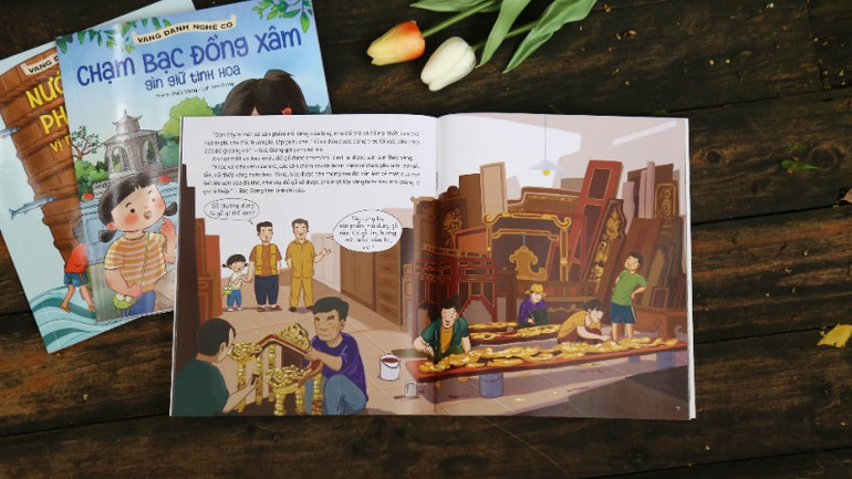 Vẻ đẹp tinh hoa nghề chạm bạc trong cuốn sách. Vẻ đẹp tinh hoa nghề chạm bạc trong cuốn sách.