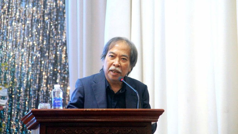 Chủ tịch Hội Nhà văn Việt Nam Nguyễn Quang Thiều phát biểu khai mạc.