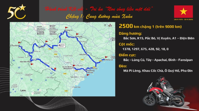 Ngay sau Lễ dâng hương, các thành viên Hội Biển đảo Việt Nam bắt đầu ngay Chặng 1 của hành trình.