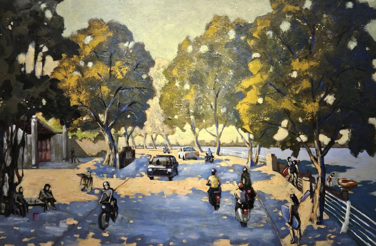 Một góc Tây Hồ đầy sức sống.