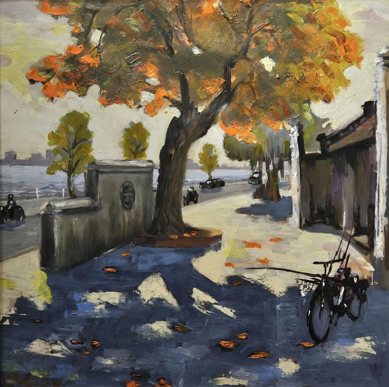 Mỗi bức tranh mở ra một ô cửa để người chiêm ngưỡng tự cảm nhận.