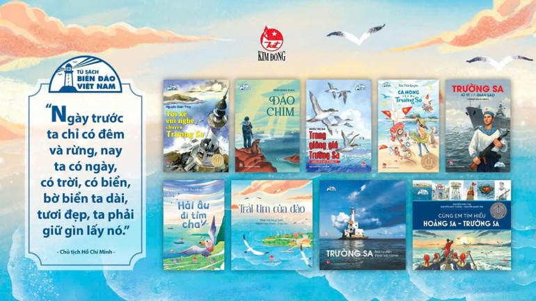 Nhà xuất bản Kim Đồng đã ra mắt Tủ sách biển đảo Việt Nam với nhiều tác phẩm hay và mang thông điệp, ý nghĩa quan trọng.
