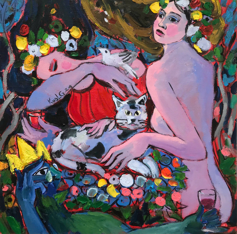 "Đêm hè", kích thước 65x115cm, chất liệu sơn dầu.