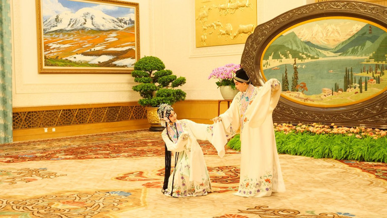 Tiết mục biểu diễn nghệ thuật truyền thống của Trung Quốc. Tiết mục biểu diễn nghệ thuật truyền thống của Trung Quốc.