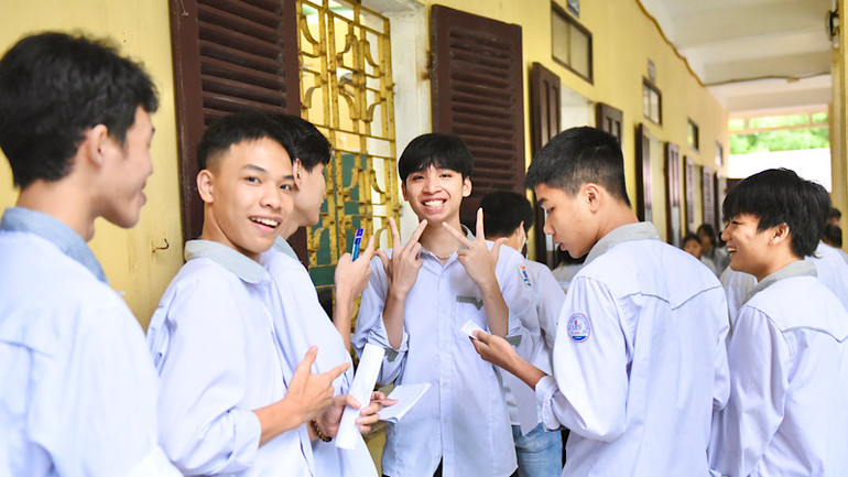 Thí sinh bước vào kỳ thi với tâm trạng phấn khởi, tự tin.