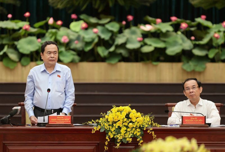 Chủ tịch Quốc hội Trần Thanh Mẫn nhấn mạnh, đã là Nghị quyết đặc thù, đặc biệt thì Quốc hội phải trên tinh thần hỗ trợ tối đa để thành phố chủ động thực hiện theo thẩm quyền.