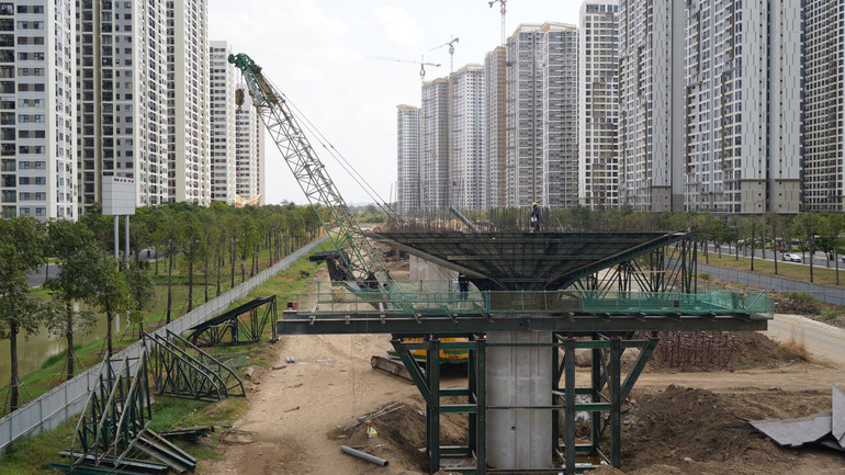 Gói thầu Xây lắp 3, tại mũi thi công phía đông, thành phố Thủ Đức thuộc Dự án Vành đai 3 đang đẩy nhanh tiến độ