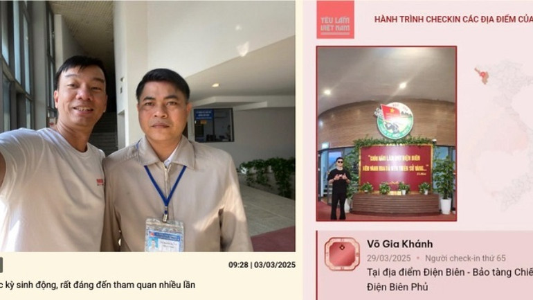 Du khách chia sẻ khoảnh khắc trên website của dự án “Yêu lắm Việt Nam”.