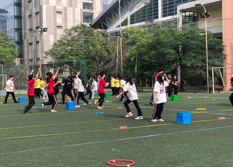 Không khí sôi động của học sinh trong ngày hội