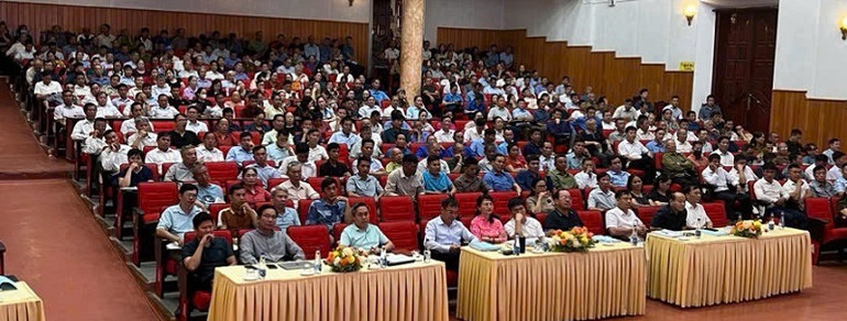 Đông đảo cán bộ, nhân dân thành phố Điện Biên Phủ dự tập huấn Luật Đất đai 2024.