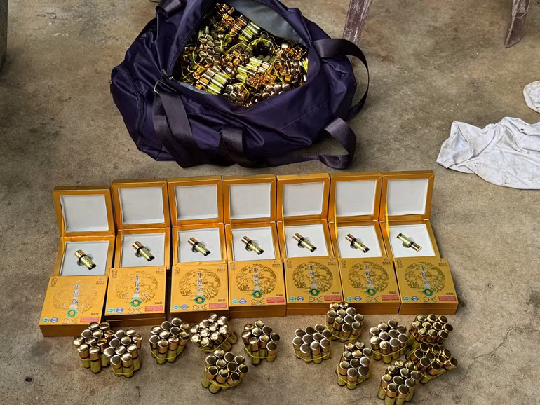 Tang vật thu giữ tại hiện trường. (Ảnh: Công an tỉnh Lạng Sơn)