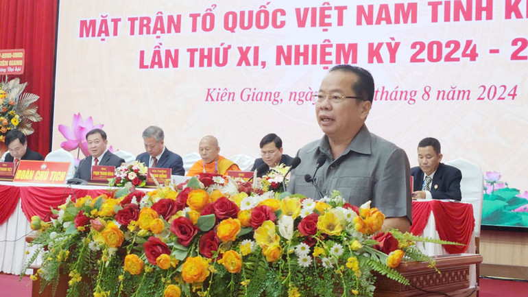 Phó Bí thư Thường trực Tỉnh ủy, Chủ tịch Hội đồng nhân dân tỉnh Kiên Giang Mai Văn Huỳnh.