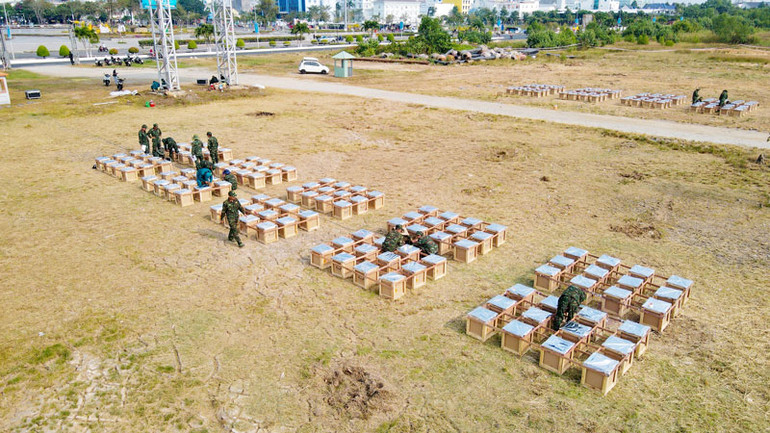 Pháo hoa sẽ được bắn tại Trung tâm sinh hoạt cộng đồng thành phố Rạch Giá (quảng trường Trần Quang Khải) vào 22 giờ tối 9/2 (đêm 30 Tết).