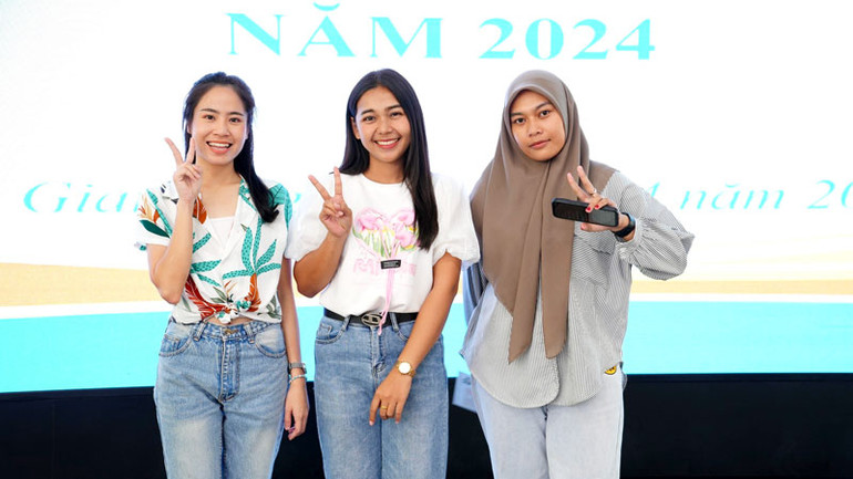 Sinh viên quốc tế đang theo học tại Trường đại học Kiên Giang.