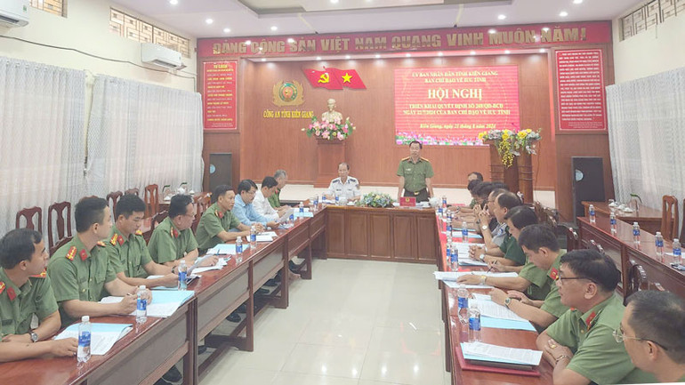 Hội nghị công bố thành lập Tổ điều tra, xác minh rà soát tình hình mất tín hiệu VMS tỉnh Kiên Giang.