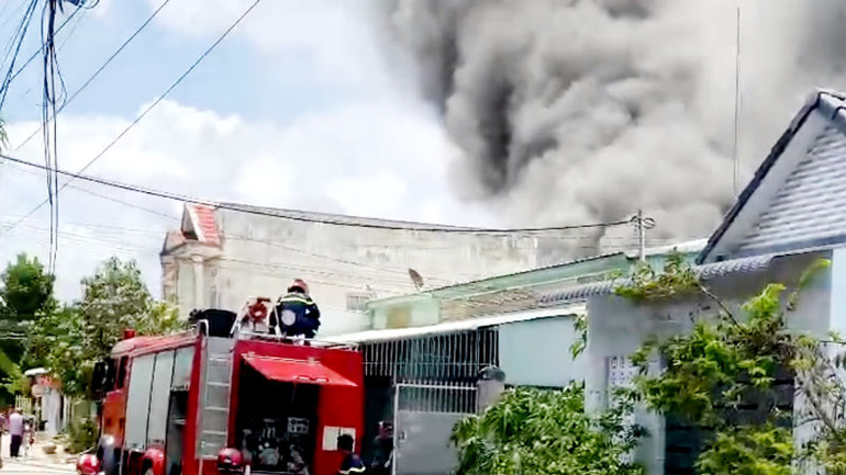 Hiện trường vụ cháy.