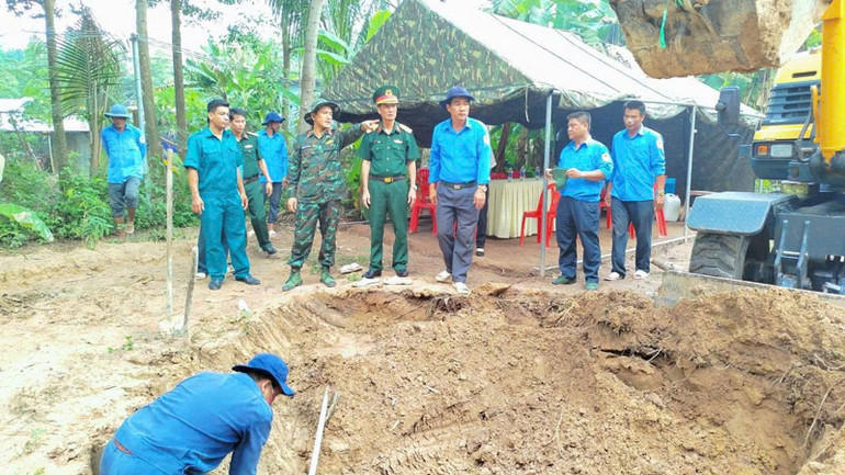 Các vị trí được tổ chức tìm kiếm hài cốt liệt sĩ.