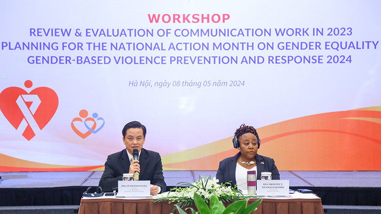 Các đại biểu chia sẻ tại hội thảo. (Ảnh: TỐNG GIÁP)