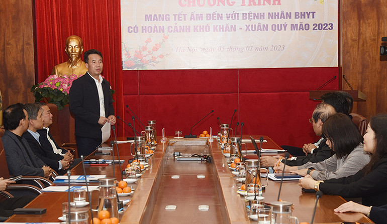 Tổng Giám đốc Bảo hiểm xã hội Việt Nam Nguyễn Thế Mạnh chia sẻ tại chương trình. (Ảnh: Trần Hải)