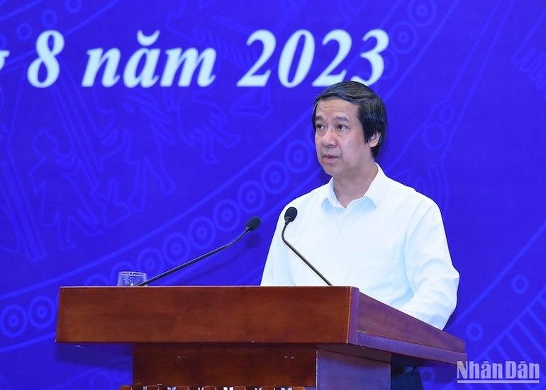 Bộ trưởng Giáo dục và Đào tạo Nguyễn Kim Sơn. (Ảnh: TRẦN HẢI) Bộ trưởng Giáo dục và Đào tạo Nguyễn Kim Sơn. (Ảnh: TRẦN HẢI)