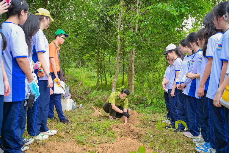 Học sinh tham gia hoạt động thực địa