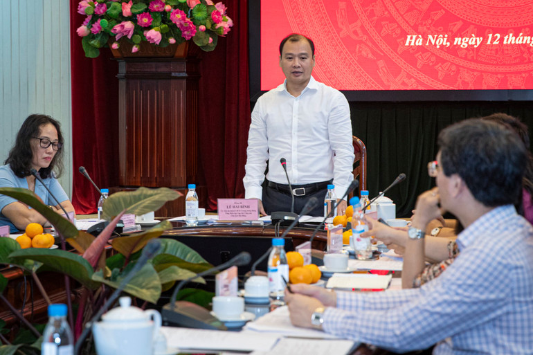 Đồng chí Lê Hải Bình phát biểu định hướng Hội nghị. (Ảnh: Sơn Tùng)