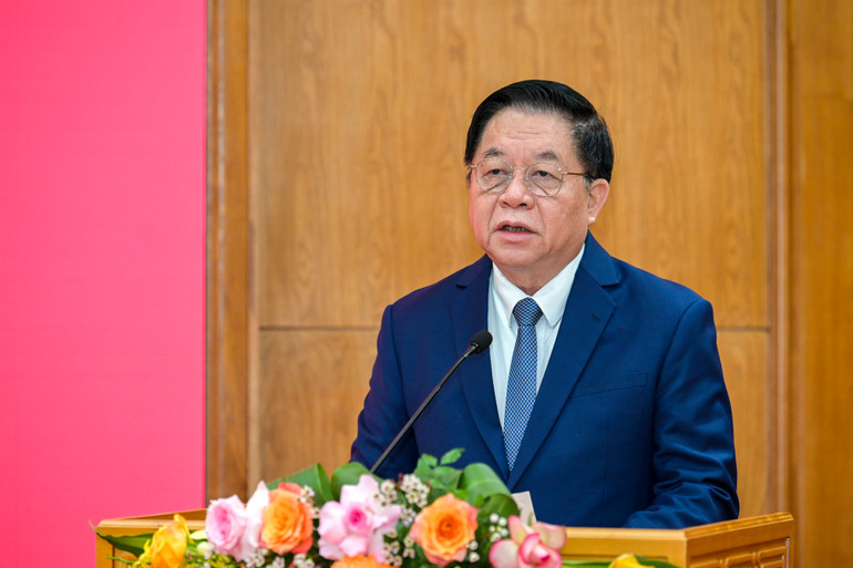 Đồng chí Nguyễn Trọng Nghĩa phát biểu tại Hội nghị. (Ảnh: THẾ ĐẠI)