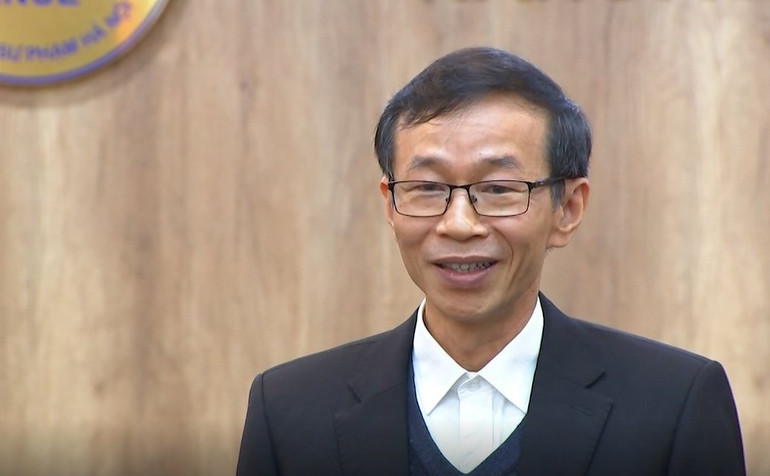 Hiệu trưởng Trường đại học Sư phạm Hà Nội Nguyễn Văn Minh. (Ảnh: THU TRANG)