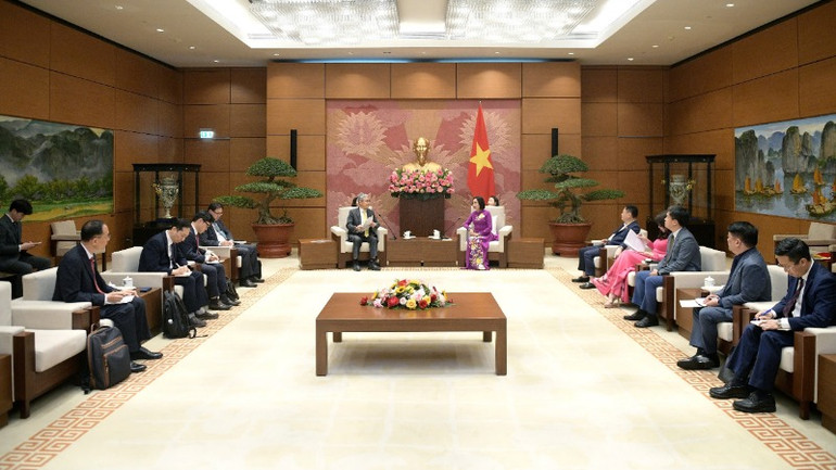 Toàn cảnh buổi tiếp.